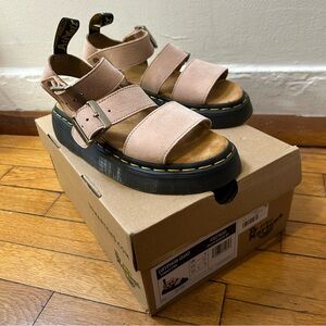 Dr. Martens Gryphon Quad Platform Sandals in Powder Pink